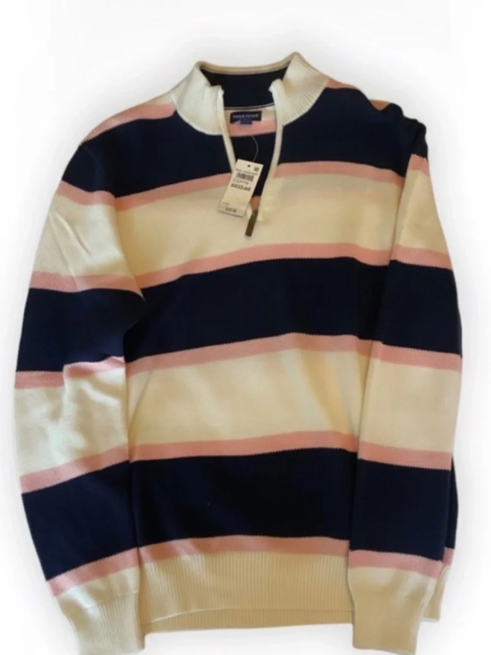 NWT Club Room blue pink and white sweater Med